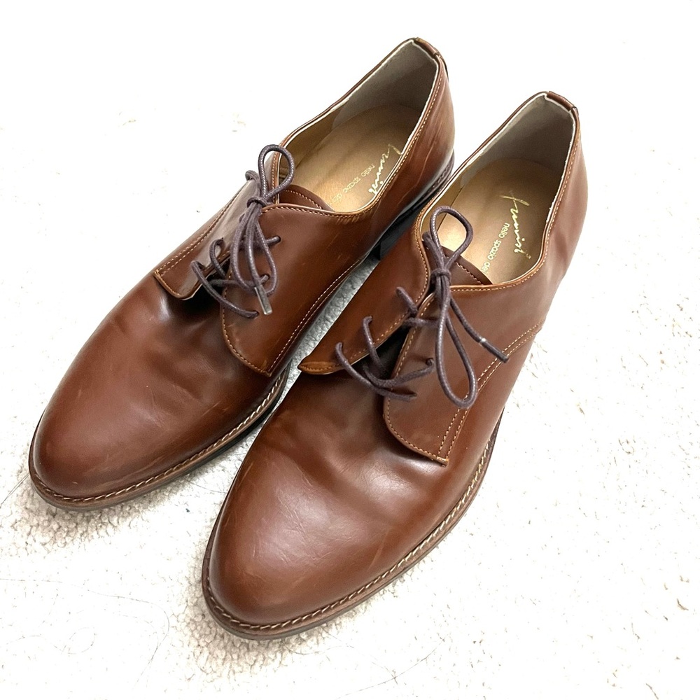 Women’s Brown leather lace up oxford Shoes